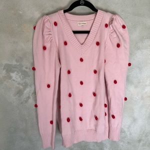 Dressed in Lala Pink and red v neck